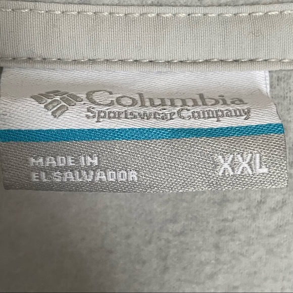 NWT Columbia Oversize Fleece Pullover Sweater Jacket Grey/White Size XXL - Picture 8 of 16
